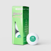 Personalized 1-letter Name Monogram GREEN Golfball (Verpackung)