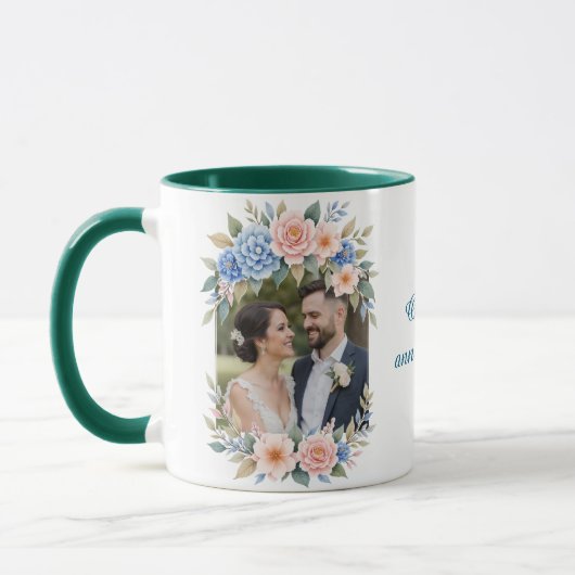 Personalized 1st Anniversary Photo Mug Tasse (Links)