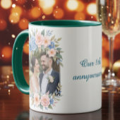 Personalized 1st Anniversary Photo Mug Tasse