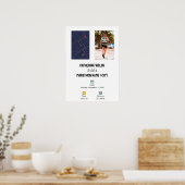 Personalized 1st Half Marathon Finisher Map Poster (Küche)