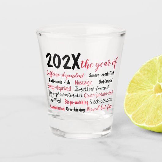 Personalized 2025 Year in Review Schnapsglas (Vorderseite)