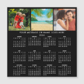Personalized 2026 Calendar 3 Photo Collage Magnet (Vorderseite)