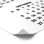 Personalized 2026 Calendar 3 Photo Collage Poster (Ecke)