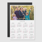 Personalized 2026 Family Name Photo Calendar Card Magnetkarte (Vorne/Hinten)