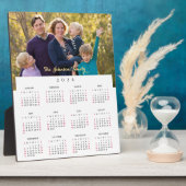 Personalized 2026 Family Photo Yearly Calendar Fotoplatte (Seite)