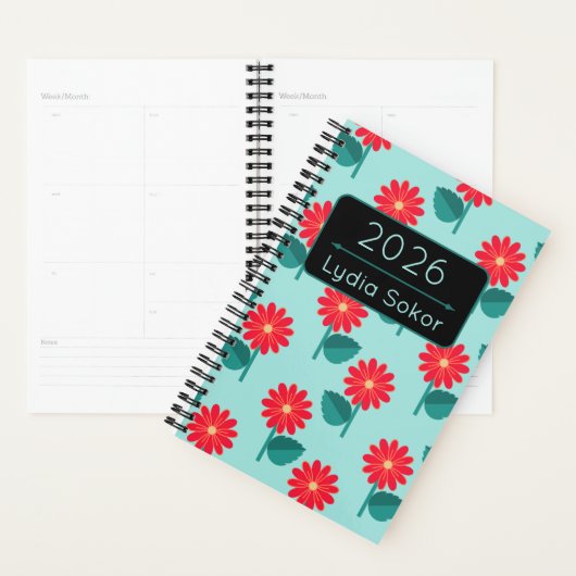 Personalized 2026 Floral Planner Notebook Planer (Anzeige)