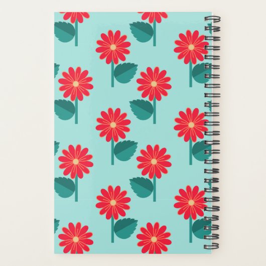 Personalized 2026 Floral Planner Notebook Planer (Rückseite)
