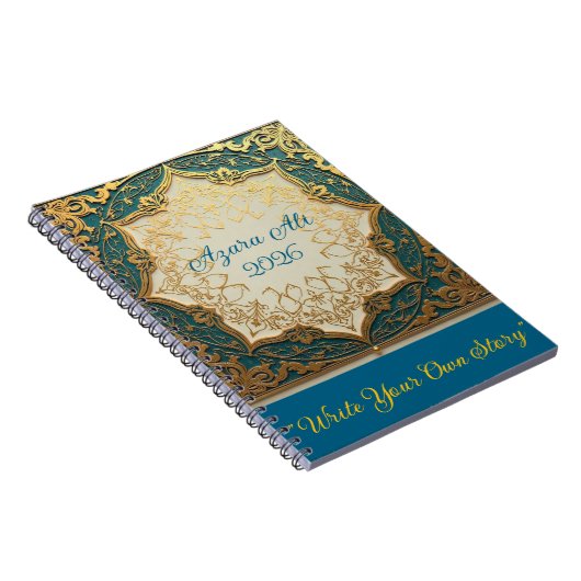 Personalized 2026 Floral Spiral Notebook Notizblock (Rechte Seite)