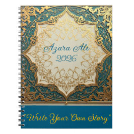 Personalized 2026 Floral Spiral Notebook Notizblock