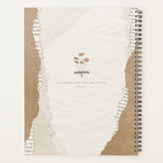 Personalized 2026 Planner | Neutral Aesthetic  Planer (Rückseite)