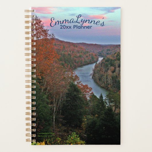 Personalized 2026 Scenic River Photo Planner Planer (Vorderseite)