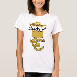 Personalized 20th Birthday King Crown Design T-Shirt