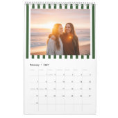 Personalized 20XX Wall Calendar - Green Striped Kalender (Feb 2027)