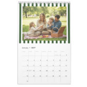 Personalized 20XX Wall Calendar - Green Striped Kalender (Jan 2027)