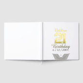 Personalized 21st Birthday gold typography  Gästebuch (Voll)
