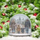 Personalized 2 Photo Family Joyful Christmas Schneekugeln (Weihnachten)