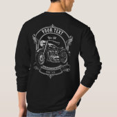 Personalized 2-Sided Biker Skull Motorcycle T-Shirt (Rückseite)