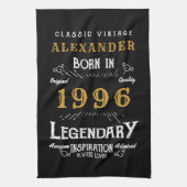 Personalized 30th Birthday 1996 Vintage Legend Geschirrtuch (Vertikal)