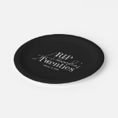 Personalized 30th birthday RIP 20s party Pappteller (Schrägansicht)