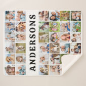 Personalized 36 Photos Collage Cute Trendy Family Sherpadecke (Vorderseite (Horizontal))