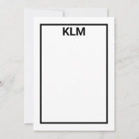 Personalized 3 Letter Monogram Notecards