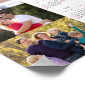 Personalized 3 Photo Collage Family 2026 Calendar Poster (Ecke)