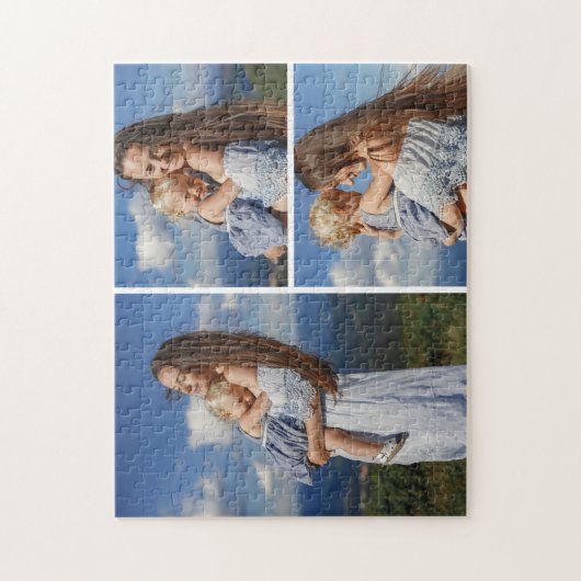 Personalized 3 Photo Collage Jigsaw Puzzle (Vertikal)