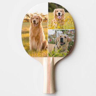 Personalized 3 Photo Collage Ping Pong Paddle Tischtennis Schläger