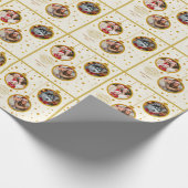 Personalized 3 Photo - Custom Family Holiday Geschenkpapier (Ecke)