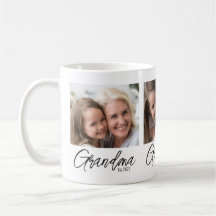 Personalized 3 Photo Grandma Established Year
