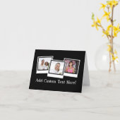 Personalized 3-Photo Snapshot Frames Custom Color Karte (Gelbe Blume)