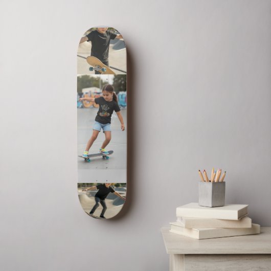 Personalized 3-Photo Wall Art | Custom Kids Photo  Skateboard (Wandkunst)