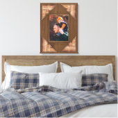 Personalized 3D Rustic Wood Pattern Frame Leinwanddruck (Insitu (Schlafzimmer))