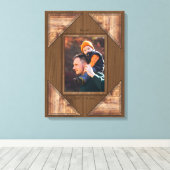 Personalized 3D Rustic Wood Pattern Frame Leinwanddruck (Insitu (Holzboden))