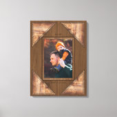 Personalized 3D Rustic Wood Pattern Frame Leinwanddruck (Vorderseite)