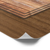 Personalized 3D Rustic Wood Pattern Frame Poster (Ecke)
