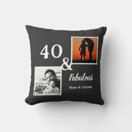 Personalized 40 & fabulous Men's gift Kissen