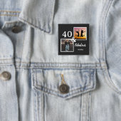 Personalized 40 & fabulous women's gift button (Beispiel)