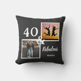 Personalized 40 & fabulous women's gift kissen