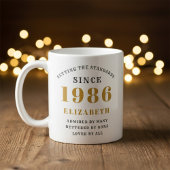 Personalized 40th Birthday 1986 Add Name Elegant Kaffeetasse