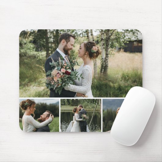 Personalized 4 Photo Collage Mousepad (Mit Mouse)
