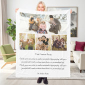 Personalized 4 Photo Collage With Poem Fleecedecke