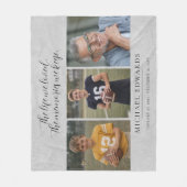 Personalized 4 Photo Memorial Sympathy Gift Fleecedecke (Vorderseite)