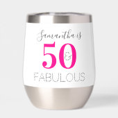 Personalized 50 and Fabulous Hot Pink Birthday (Rückseite)