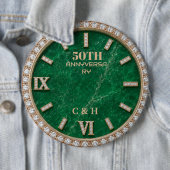Personalized 50th Anniversary Emerald Marble Button (Beispiel)