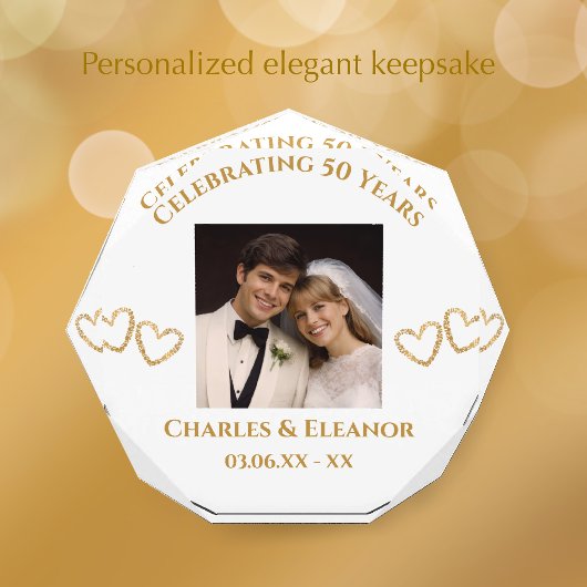 Personalized 50th Anniversary Photo Keepsake Gift Fotoblock