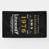 Personalized 50th Birthday 1976 Vintage Legend Banner (Horizontal)