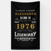 Personalized 50th Birthday 1976 Vintage Legend Banner (Vertikal)