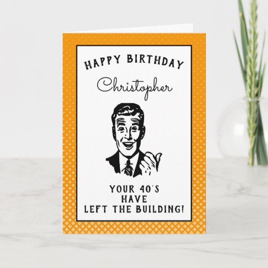 Personalized 50th Birthday Over The Hill Funny Karte (Vorderseite)