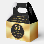 Personalized 50th Birthday Party Favors, Birthday Geschenkschachtel (Rückseite)